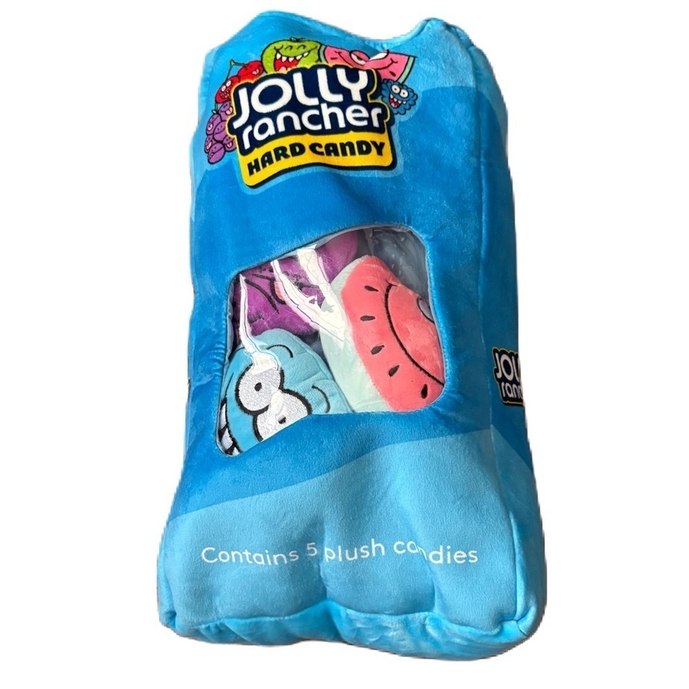 Jolly Rancher Blue Plush Candy Set Removable Pieces Bag Bundle Lot Set Hershey